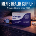 Erexon - Intense Blue 10 Tablets - Herbal Supplement for Men - Men's Health Support - Korean Ginseng, Tribulus Terrestris - Made in The UK - Damaged Box - BBE 06/2027