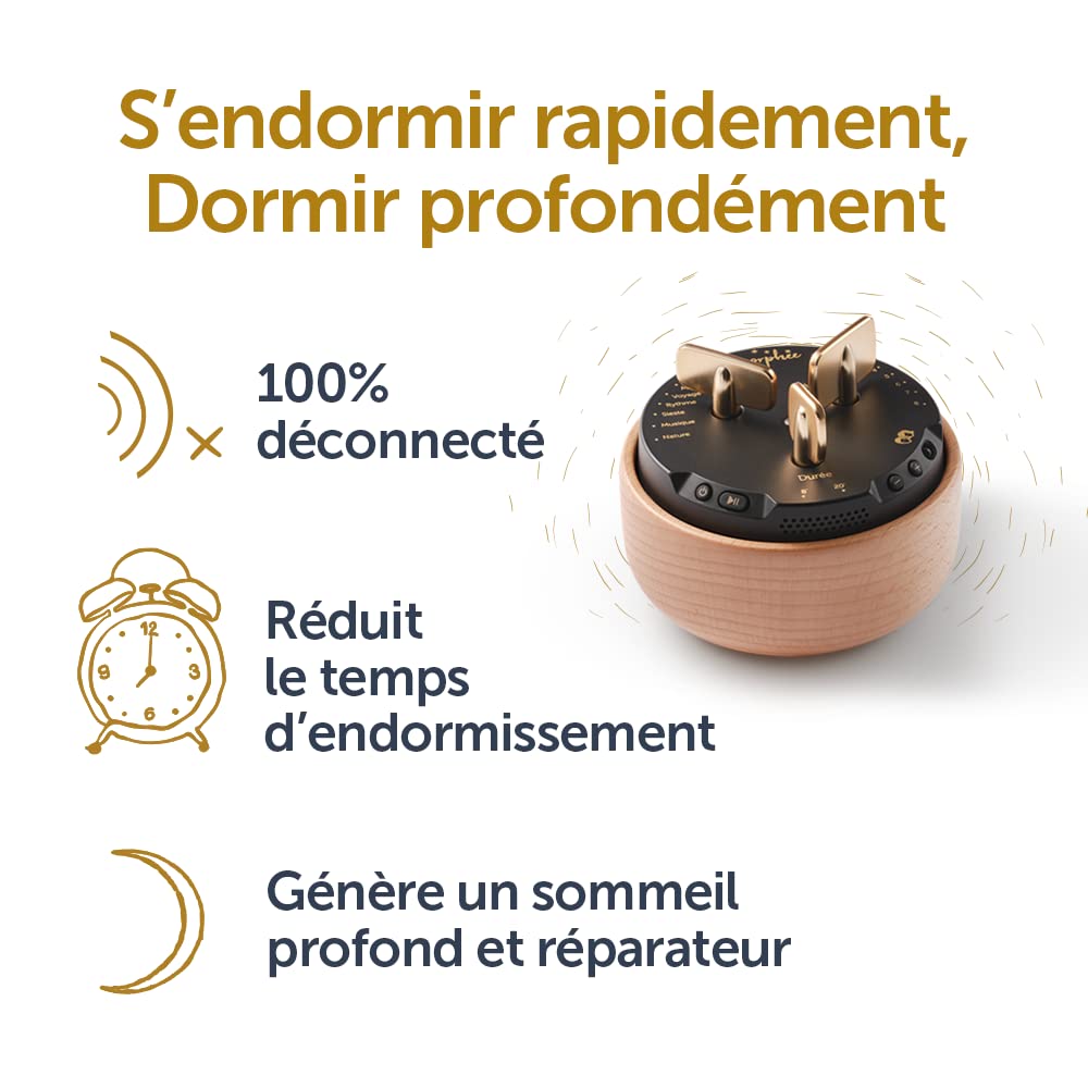 Morph'ee - French Version - Meditation and Sophrology Box - Relaxation and Sleep Aid Device - Ideal against insomnia and sleep disorders - Gift for Women and Men - Very Good