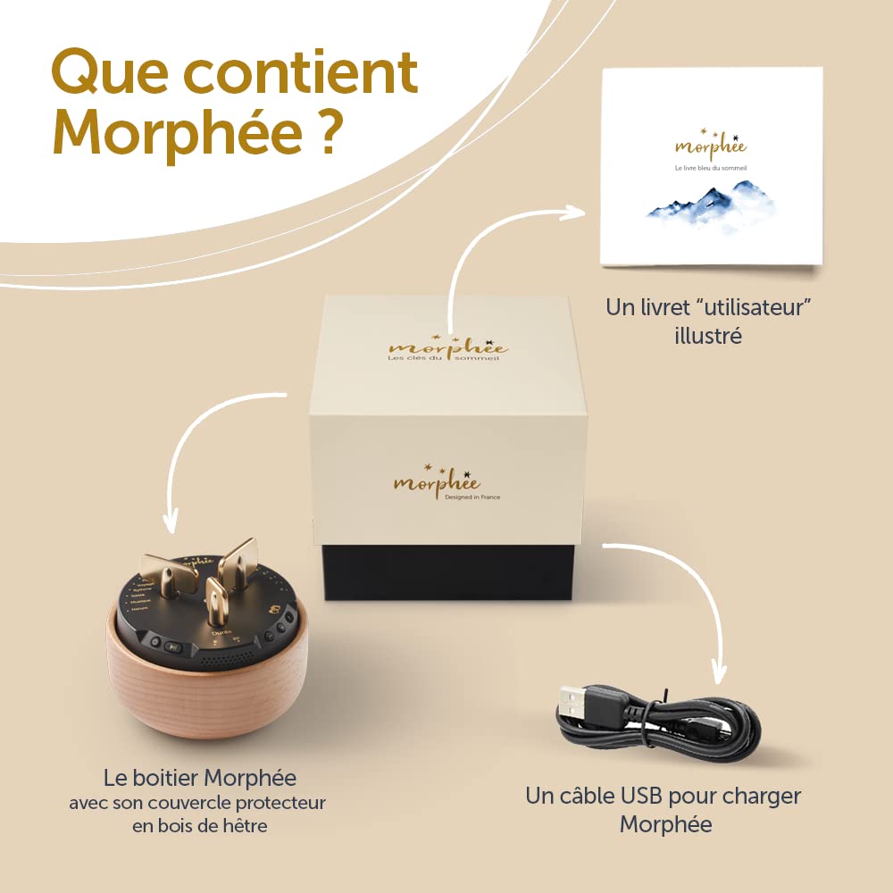 Morph'ee - French Version - Meditation and Sophrology Box - Relaxation and Sleep Aid Device - Ideal against insomnia and sleep disorders - Gift for Women and Men - Very Good