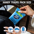 Wet Ones Plastic Free Antibacterial Hand Wipes - Cucumber Fragrance - Pocket Size - 12 Packs x 12 Wipes - 144 Total Wipes - New