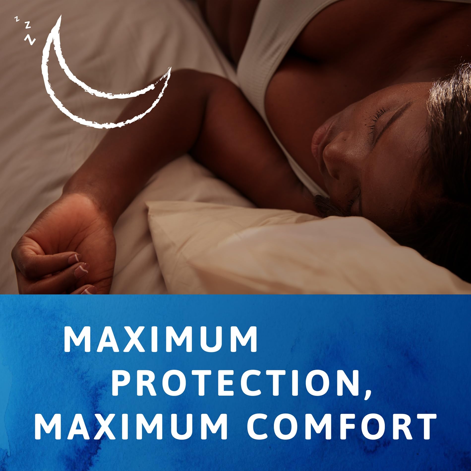 TENA Discreet Maxi Night Incontinence Pads for Women - Wider Back, Extra Length - 48 Count (8x6 Pack) - New