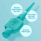 TePe EasyFit Interdental Brush Conical Turquoise S/M 20 Pack Teeth Cleaning Gum Health - New