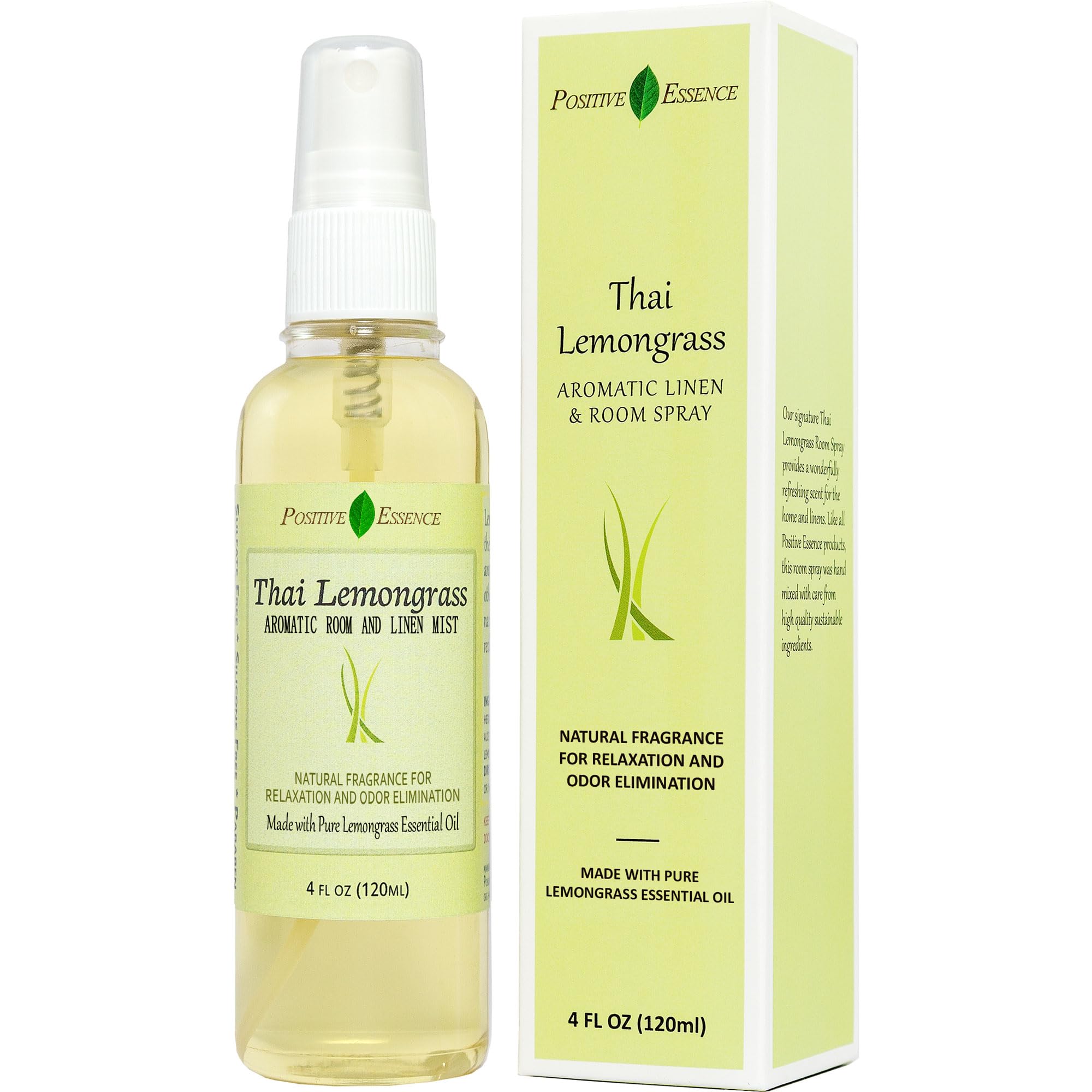 Thai Lemongrass Linen & Room Spray with Essential Oil - Home Fragrance Mist - 250 mL Aromatic Room Spray - Damaged Box - BBE 08/2028
