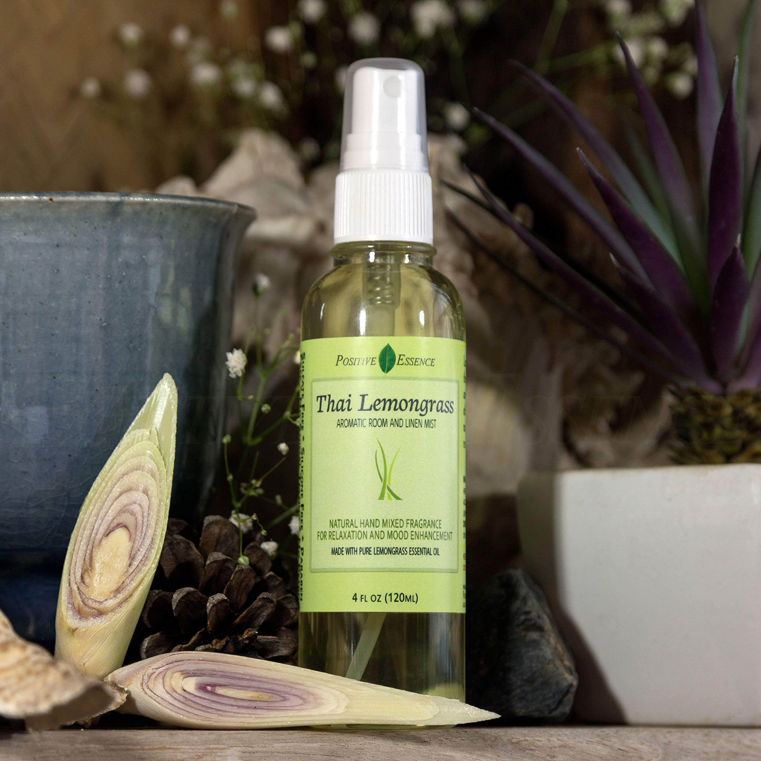 Thai Lemongrass Linen & Room Spray with Essential Oil - Home Fragrance Mist - 250 mL Aromatic Room Spray - Damaged Box - BBE 08/2028