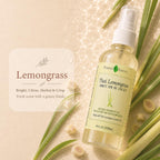 Thai Lemongrass Linen & Room Spray with Essential Oil - Home Fragrance Mist - 250 mL Aromatic Room Spray - Damaged Box - BBE 08/2028