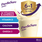 PaediaSure Shake Vanilla 4x200ml - Protein & Vitamin D Supplement Drink for Children - Damaged Box - BBE 03/2027
