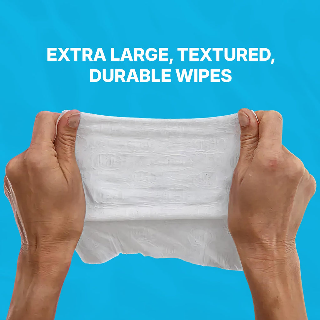 WaterWipes Sensitive+ Body & Intimate Cleansing Wipes, 99.9% Purified Water, XL Textured Wipes, Incontinence Care, Fragrance Free, 180 Count - New