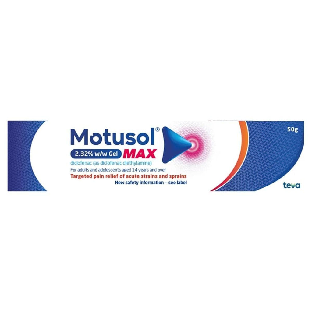 Motusol Max 2.32% w/w Gel 50g - Targeted Joint Muscle Pain Relief for Acute Strains & Sprains - Damaged Box - BBE 05/2027