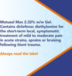 Motusol Max 2.32% w/w Gel 50g - Targeted Joint Muscle Pain Relief for Acute Strains & Sprains - Damaged Box - BBE 05/2027