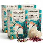 The Hertender and Breathe Organic Rose Tea - 72 Individually Wrapped Tea Bags - Caffeine Free Herbal Tea for Calm & Relaxation - Damaged Box - BBE 03/2028