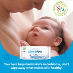 WaterWipes Sensitive+ Newborn & Baby Wipes, 99.9% Water, Unscented, 6 Pack