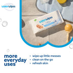 WaterWipes Sensitive+ Newborn & Baby Wipes, 99.9% Water, Unscented, 6 Pack
