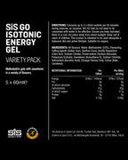 Science In Sport GO Isotonic Energy Gels - 22g Carbohydrates, Low Sugar, Assorted Flavours - 5 Pack 60ml Running Gels - Damaged Box - BBE 01/2027