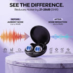Adjustable Ear Plugs for Sleep - Reusable Silicone Earplugs with 3 Noise Reduction Modes 21-28dB SNR - Ultra-Soft for Snoring, Travel, Work - Damaged Box