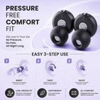 Adjustable Ear Plugs for Sleep - Reusable Silicone Earplugs with 3 Noise Reduction Modes 21-28dB SNR - Ultra-Soft for Snoring, Travel, Work - Damaged Box