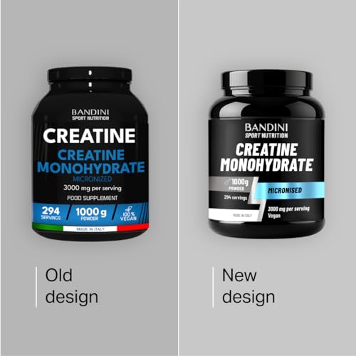 Bandini(R) Creatine Monohydrate Powder 1kg/1000g | Pure Creatin Micronised | - New - BBE 03/2029