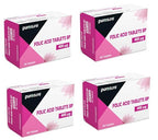Folic Acid 400mcg Tablets - 4 x 360 (1440) Vitamin B9 Tabs - 1 Year Supply for Pregnancy Care, Maternal Tissue Growth - New