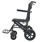 KCareU Portable Foldable Wheelchair with Pull Rod - 18" Seat - Lightweight Travel - Aluminium Alloy Frame - New