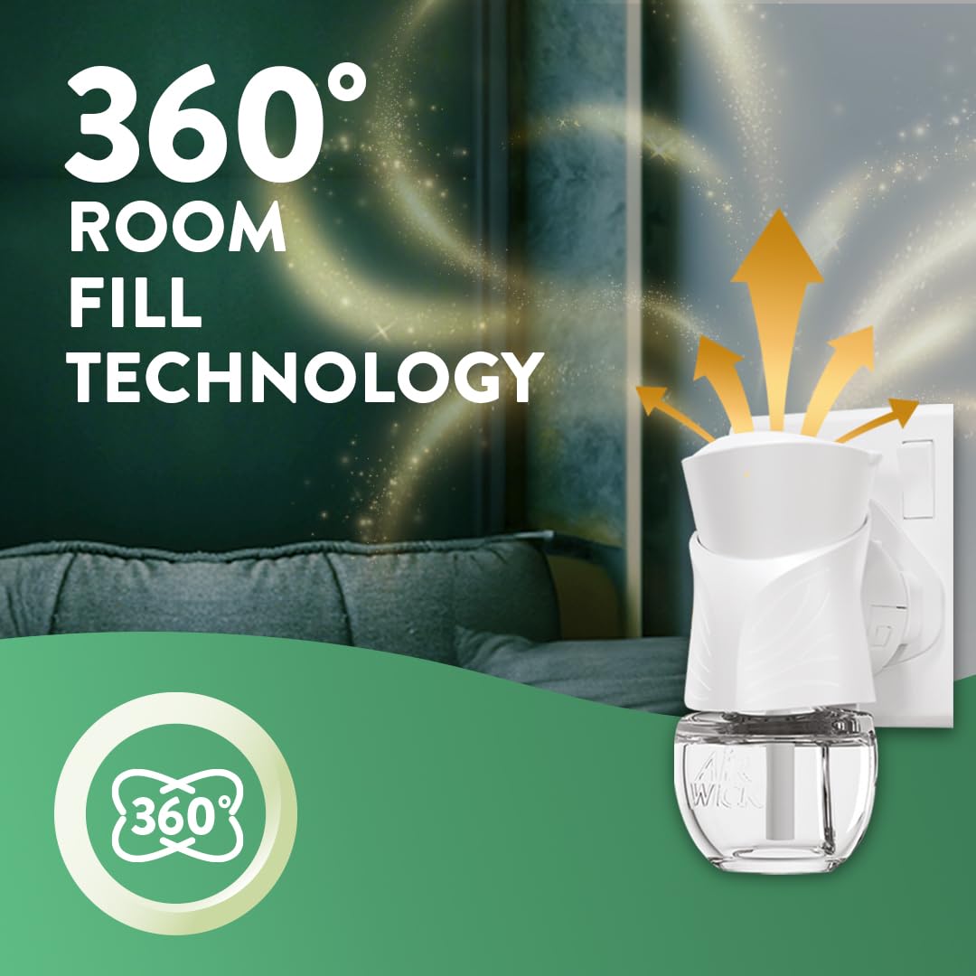 Air Wick Plug-In Diffuser Twin Refill - Fresh Spring Oasis - 2 x 19ml - Long Lasting Air Freshener - 200 Days - New