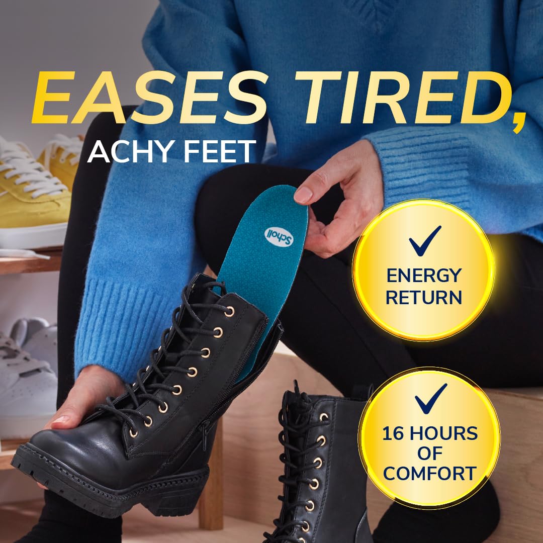 Scholl GelActiv Work & Boot Insoles for Women - UK Size 3.5-7.5 - All Day Comfort Shock Absorption - New