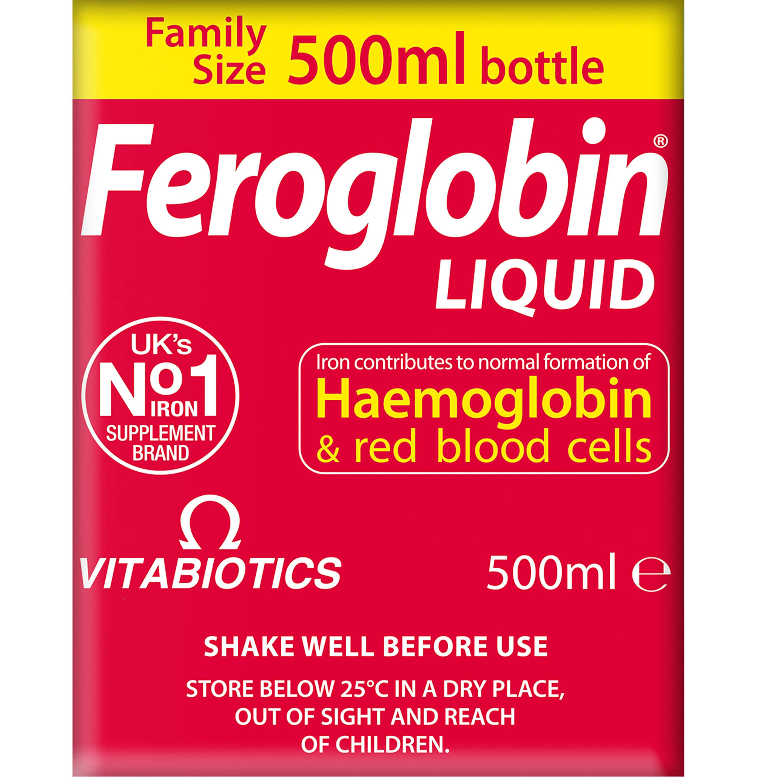 Feroglobin Gentle Iron and Nutrient Liquid, Reduce Tiredness & Fatigue Maintain Health, 500 ml - Damaged Box - BBE 09/2027