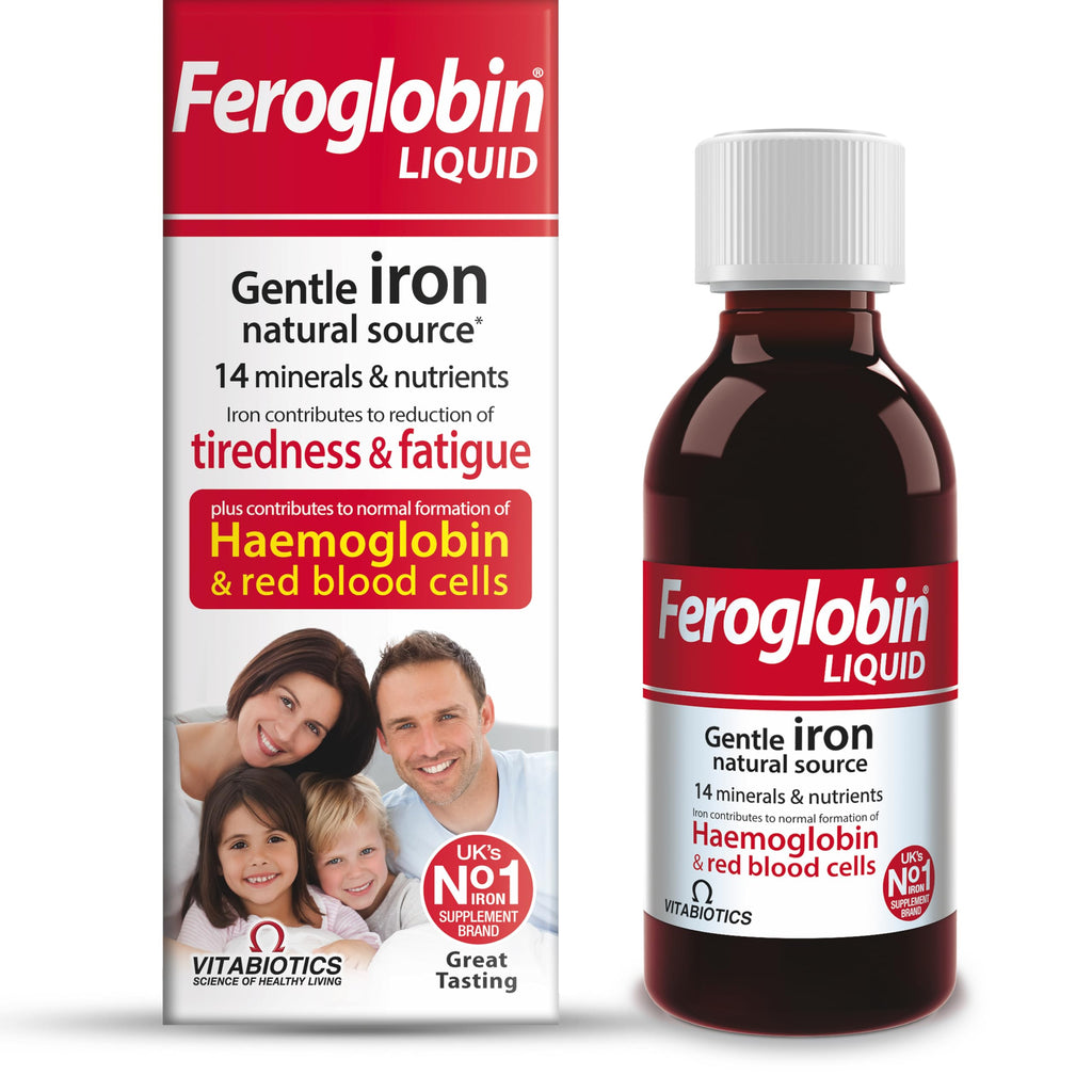 Feroglobin Gentle Iron and Nutrient Liquid, Reduce Tiredness & Fatigue Maintain Health, 500 ml - Damaged Box - BBE 09/2027