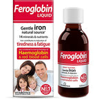 Feroglobin Gentle Iron and Nutrient Liquid, Reduce Tiredness & Fatigue Maintain Health, 500 ml - Damaged Box - BBE 09/2027