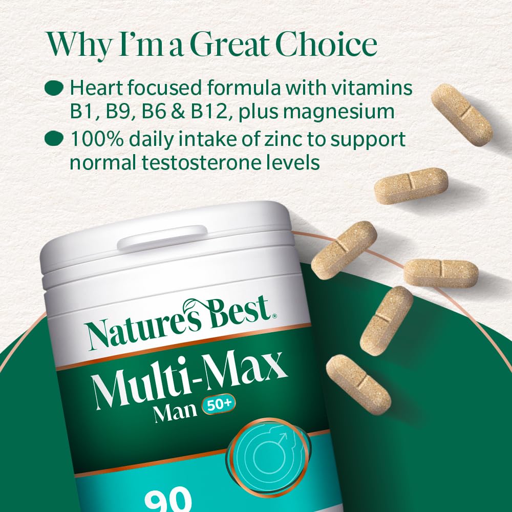 Nature's Best Multi, Max Man 50+ Multivitamin, 90 Tablets - New - BBE 04/2027
