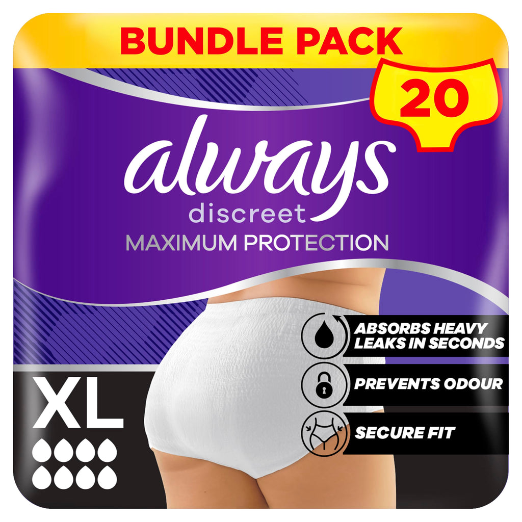 Always Discreet Maximum Protection XL 2x10 ct - New
