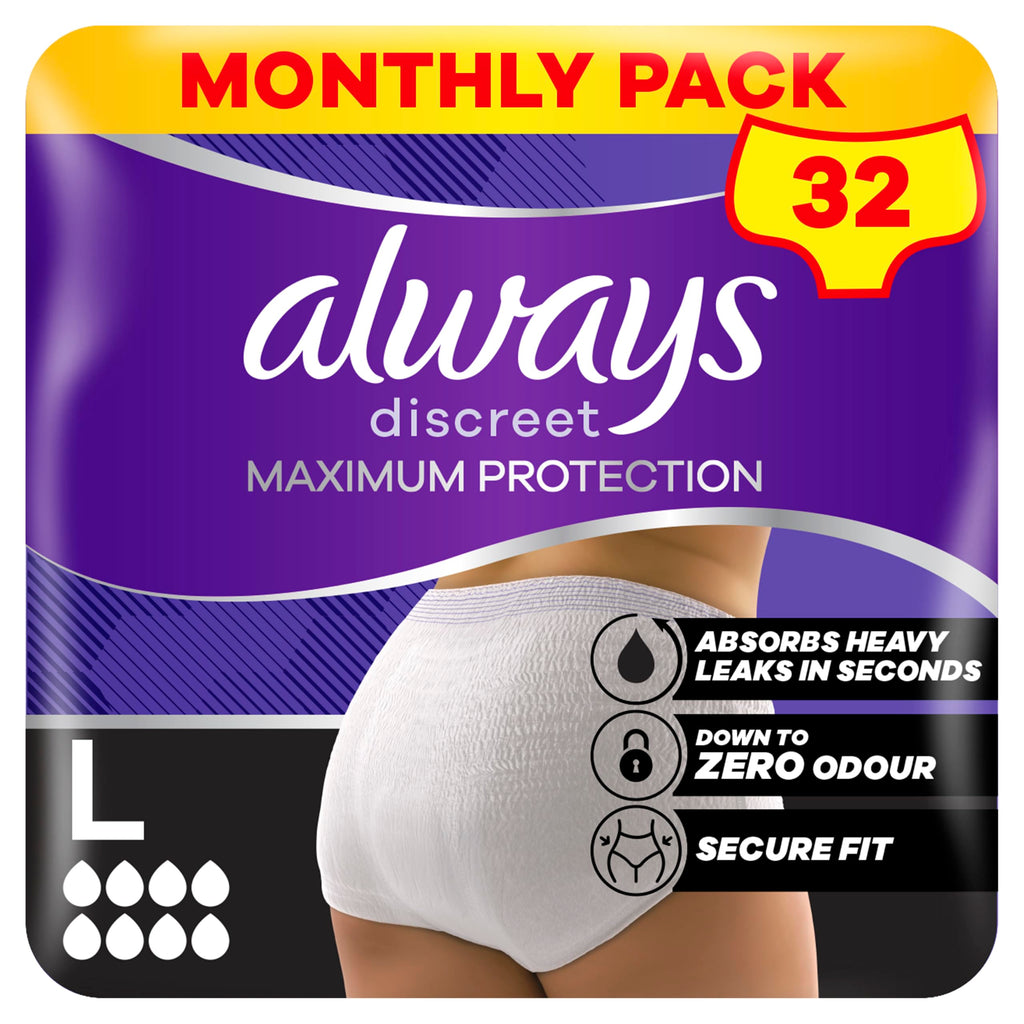 Always Discreet Maximum Protection XL 2x10 ct - New