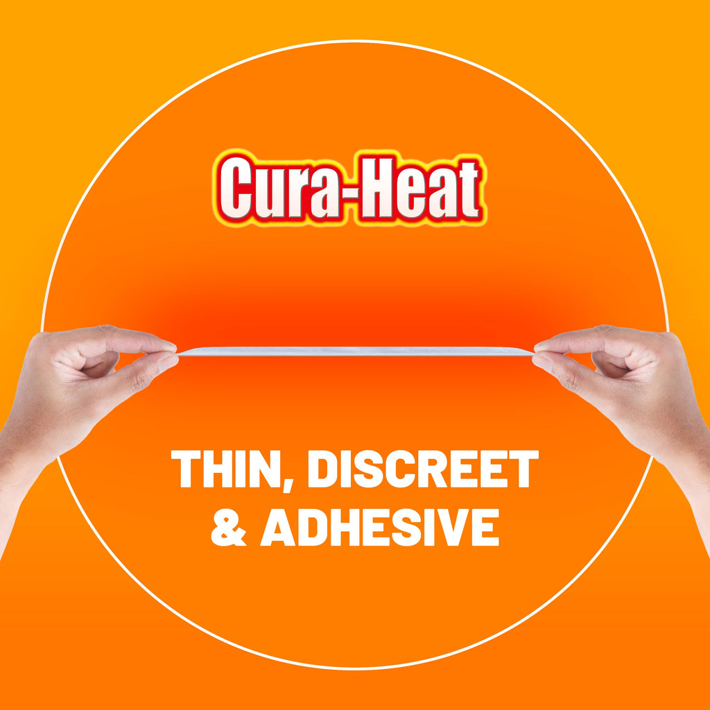 Cura-Heat Back & Shoulder Pain Relief Heat Patch Direct-to-Skin - 7 Patches - Damaged Box - BBE 09/2028