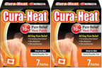 Cura-Heat Back & Shoulder Pain Relief Heat Patch Direct-to-Skin - 7 Patches - Damaged Box - BBE 09/2028