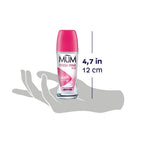Mum Fresh Pink Rose Roll On Deodorant 48H Protection - Alcohol-Free Anti-Perspirant Vegan 50ml - Pack of 6 - Damaged Box