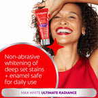 Colgate Max White Ultimate Radiance Whitening Toothpaste 75ml - 10X Whiter Teeth - Instant Whitening - Enamel Safe - Damaged Box - BBE 01/2028