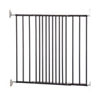 Safetots Top of The Stairs Screw Fitted Stair Gate, Black Metal, 62.5cm - 106.8cm, Metal Baby Gate, Screw Fit Safety Barrier, Stylish and Practical Safety Gate - Like New