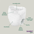 Bambo Nature Dreamy Night Pants Nappies, 60 Pack, Size 8-15 Years (35-50kg) - Eco-Friendly Pull Up Training Nappy - New