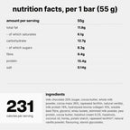 Vilgain Double Trouble Protein Bar (12x55g) Hazelnut Cream - Two-layer nut bar with 16g of protein & stevia sweetness, Bar ideal for muscle building & snacking - Damaged Box - BBE 09/2026