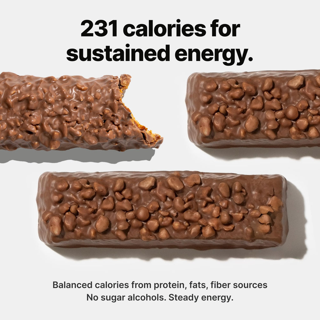 Vilgain Double Trouble Protein Bar (12x55g) Hazelnut Cream - Two-layer nut bar with 16g of protein & stevia sweetness, Bar ideal for muscle building & snacking - Damaged Box - BBE 09/2026
