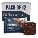 SCI-MX Nutrition High Protein Brownie Box, Chocolate, Pack of 12 x 65 g - Damaged Box - BBE 12/2026