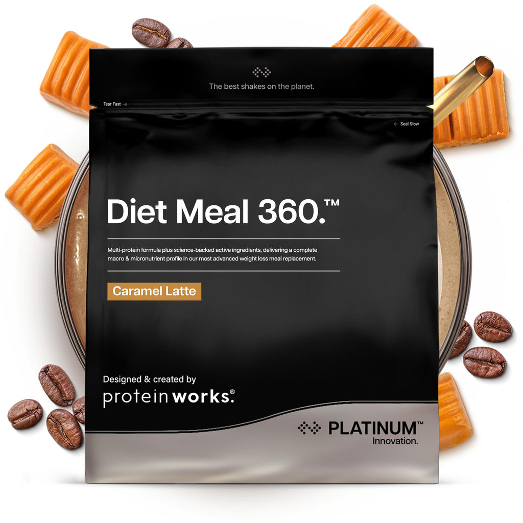 Protein Works Diet Meal 360 Platinum Protein Powder - Caramel Latte 500g Weight Loss Shake - New - BBE 03/2027