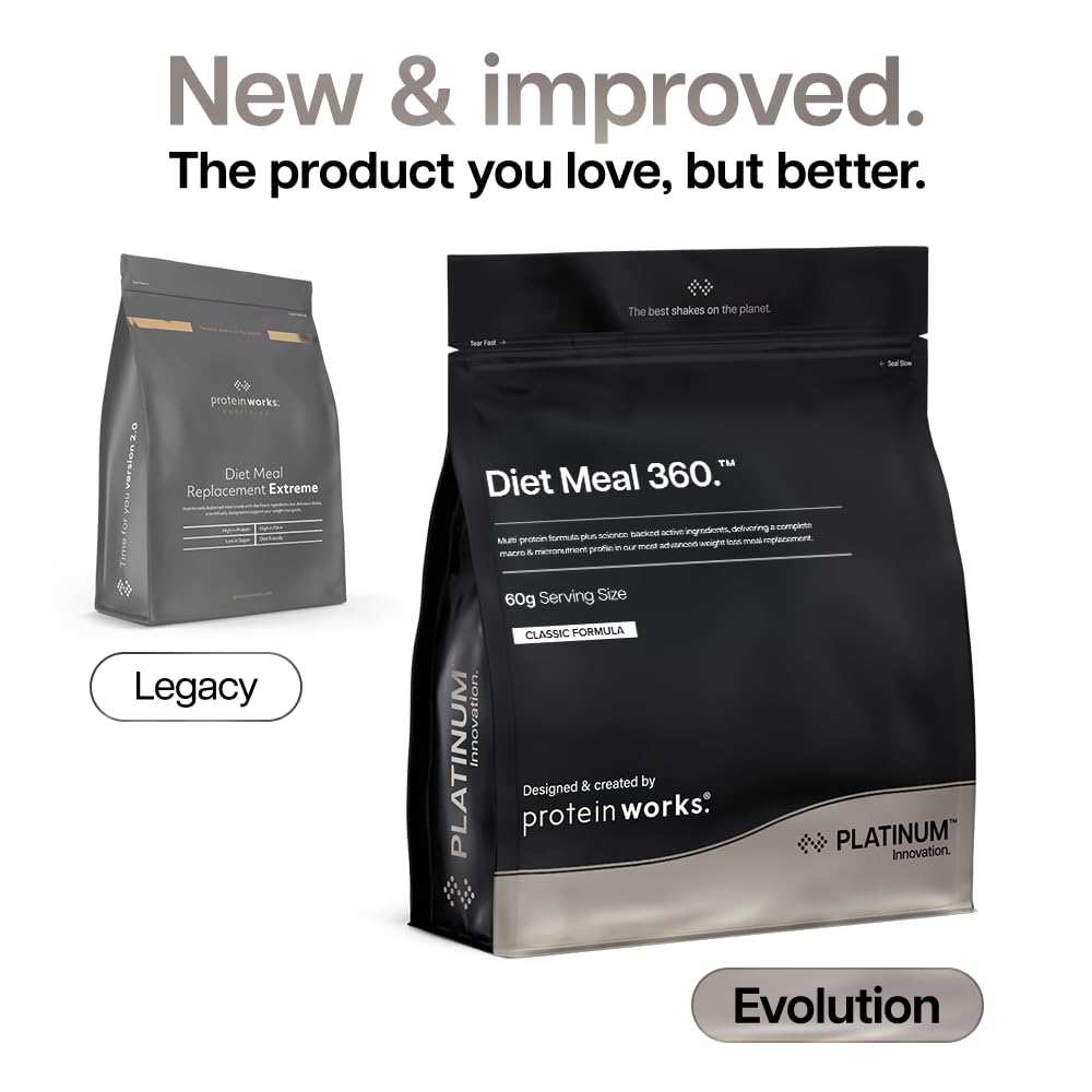 Protein Works Diet Meal 360 Platinum Protein Powder - Caramel Latte 500g Weight Loss Shake - New - BBE 03/2027