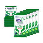 Sani Hands Anti-bacterial Hand Wipes - 120 Wipes (10x12) - Biodegradable, Dermatologically Tested Wet Wipes - Damaged Box