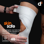 d3 Elastic Adhesive Bandage EAB Tape 5cm x 7m White - 3 Rolls Light Rip Hand Tearable Sports Joint Strapping Wrist Ankle Rugby - Damaged Box