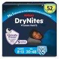 HUGGIES DryNites, Pyjama Pants, Boys 8-13 Years (30-48KG), 52 x Bedwetting Pants, Up to 100% Leak Free Nights - New