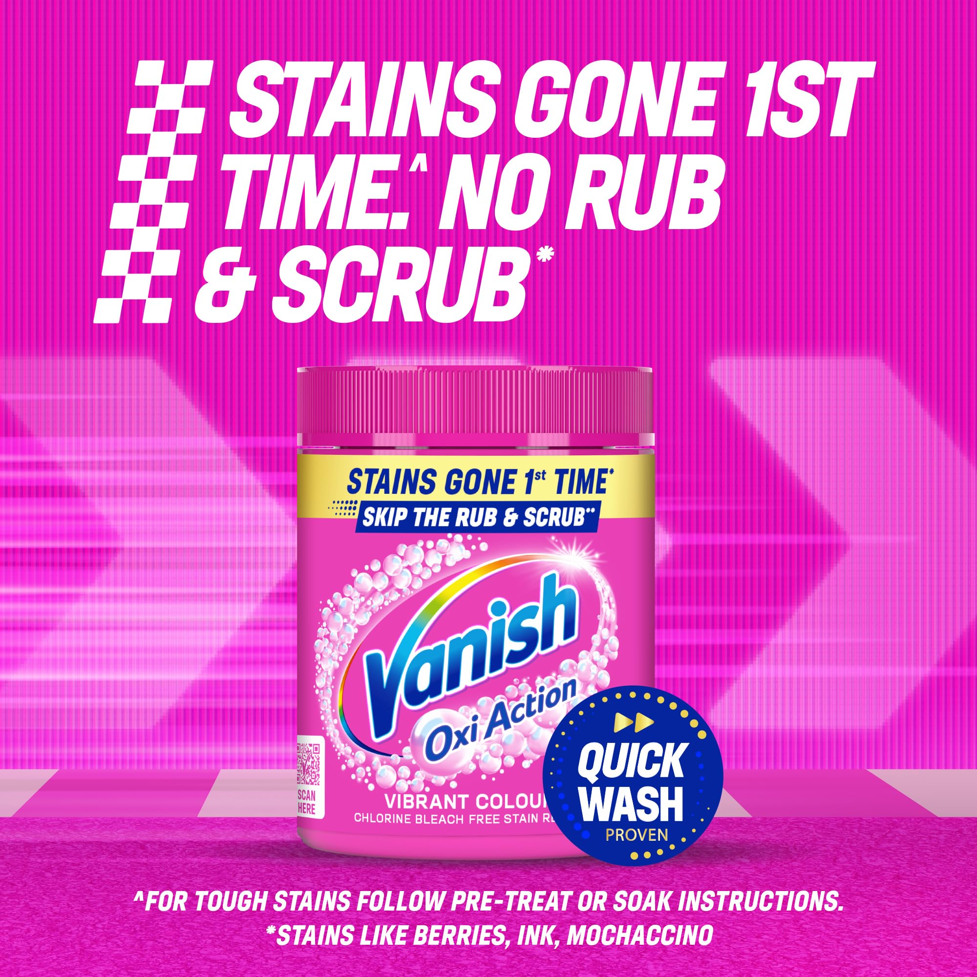 Vanish Gold Oxi Action Stain Remover Powder for clothes, 1.5kg, No Pre-Treat Needed, Safe on Colours & Whites - New