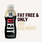 UFIT High 50g Protein Shake (8 x 500 ml) - White Chocolate Flavour - No Added Sugar - High in Protein - Low in Fat - Gut Friendly - Ready to Drink - Packaging May Vary - Damaged Box - BBE 03/2027