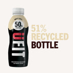 UFIT High 50g Protein Shake (8 x 500 ml) - White Chocolate Flavour - No Added Sugar - High in Protein - Low in Fat - Gut Friendly - Ready to Drink - Packaging May Vary - Damaged Box - BBE 03/2027