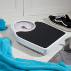 Salter Doctor's Style Mechanical Bathroom Scale - White, Easy Read Dial, 150kg/23st 7lb, Large Platform, No Batteries - Very Good