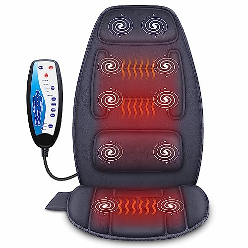 Snailax Massage Seat with Heat, Back Massager with 10 Vibration Motors - Very Good