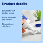 Healthcare by Amazon All-In-One Contact Lens Solution - Soft Lenses, Bio-Tolerable, Sensitive Eyes, 3 x 360ml - Damaged Box